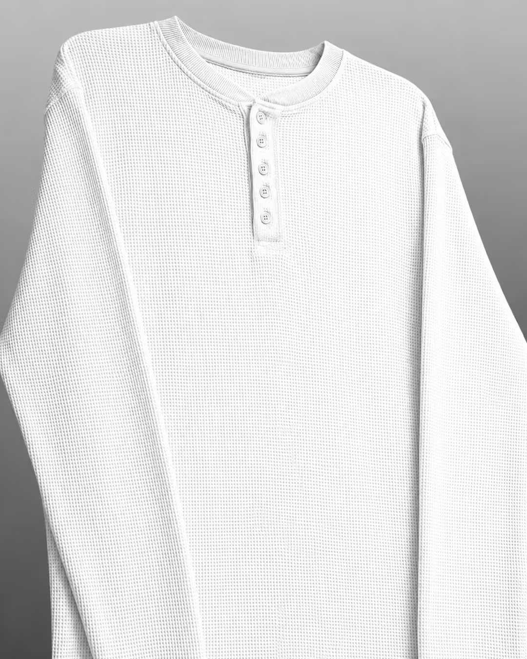 Not So Loud White Henley T-shirt image 5