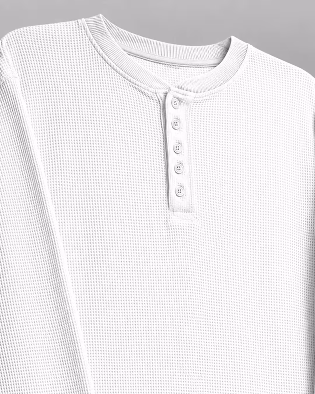 Not So Loud White Henley T-shirt image 6