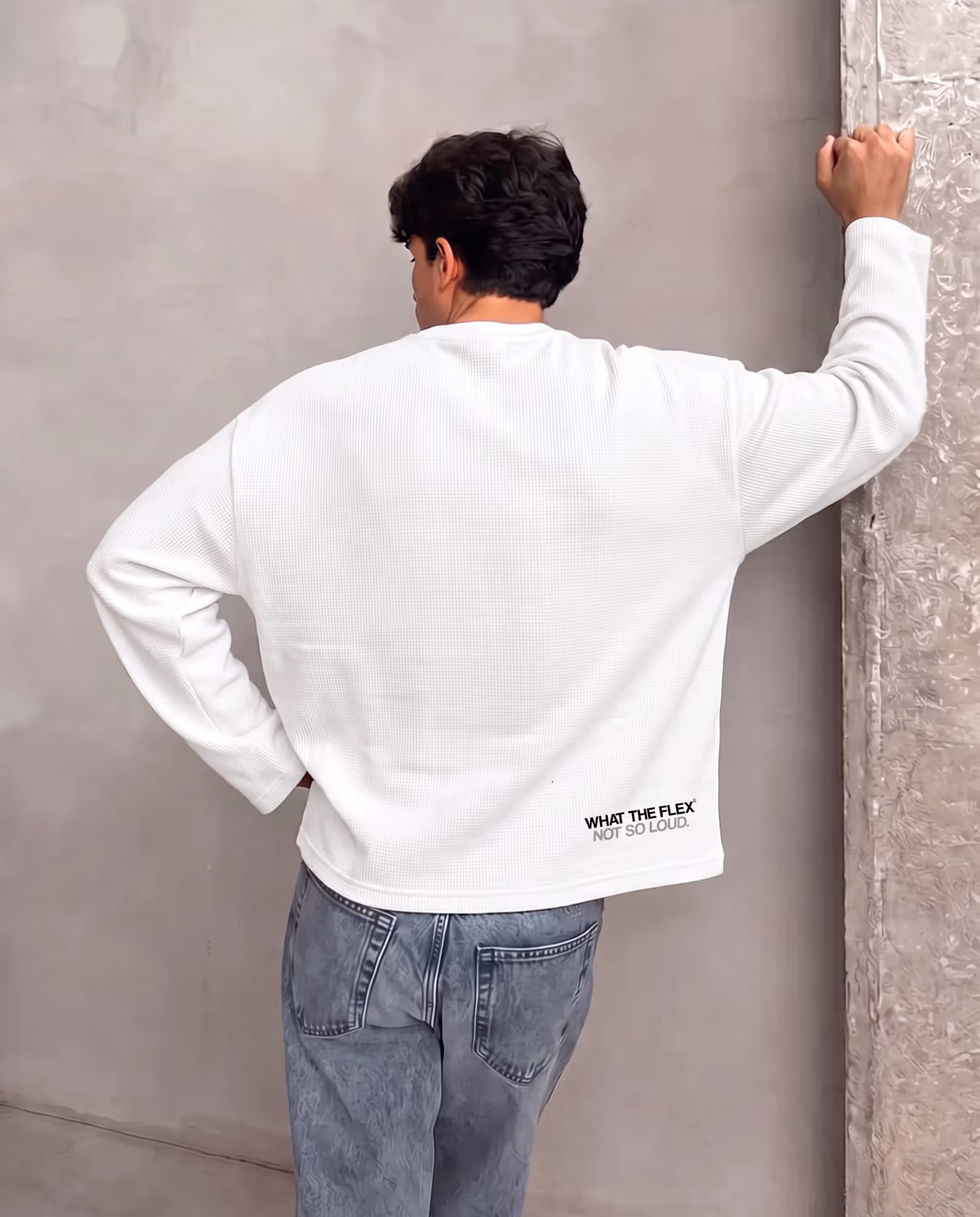 Not So Loud White Henley T-shirt image 8
