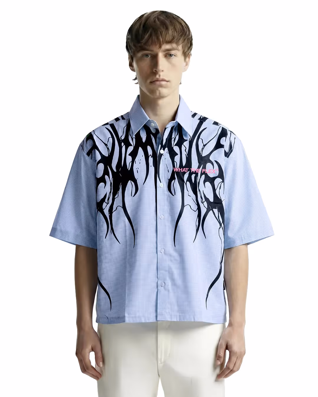 Not Sorry Half Sleeves Checks Shirt image 1