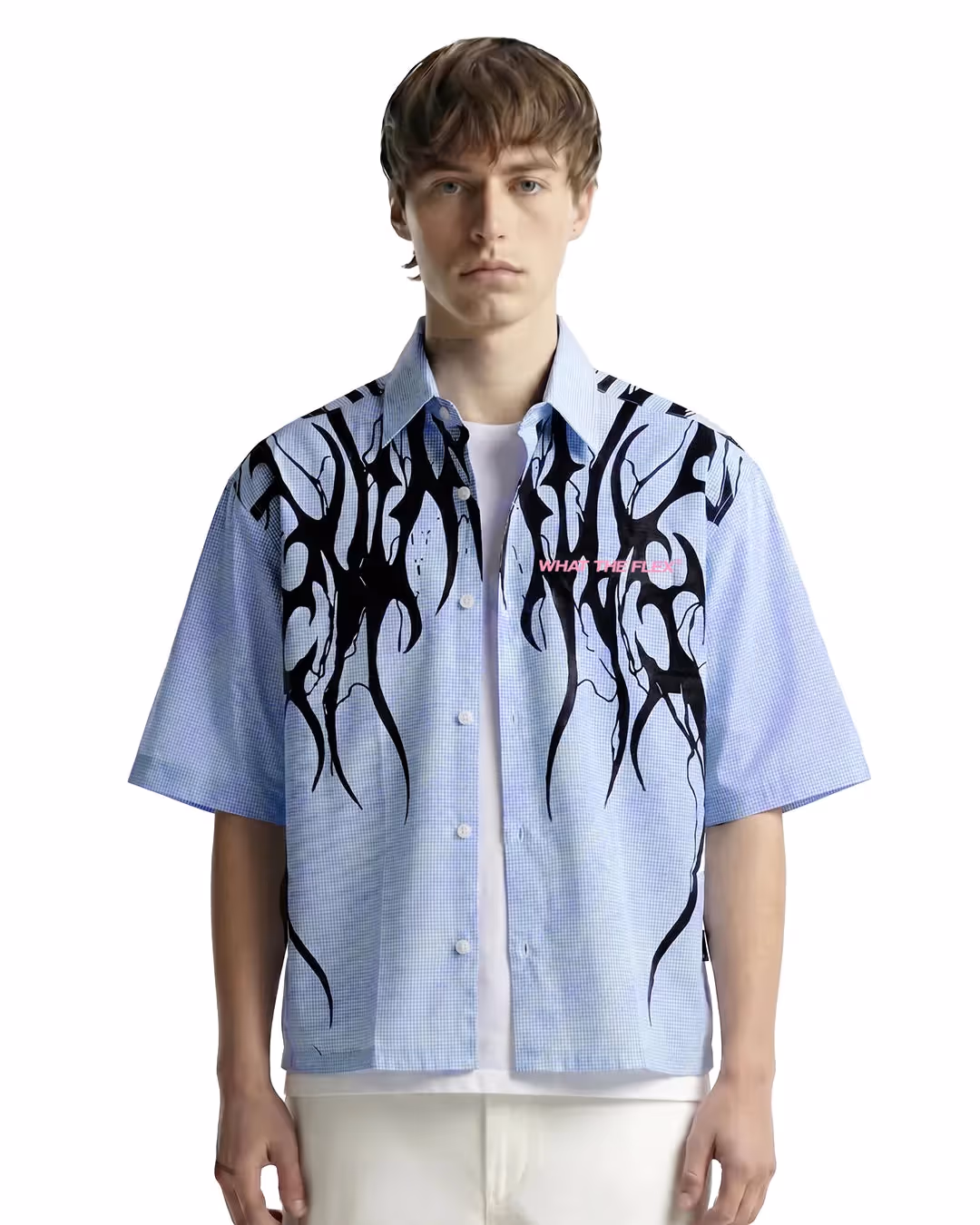 Not Sorry Half Sleeves Checks Shirt image 2
