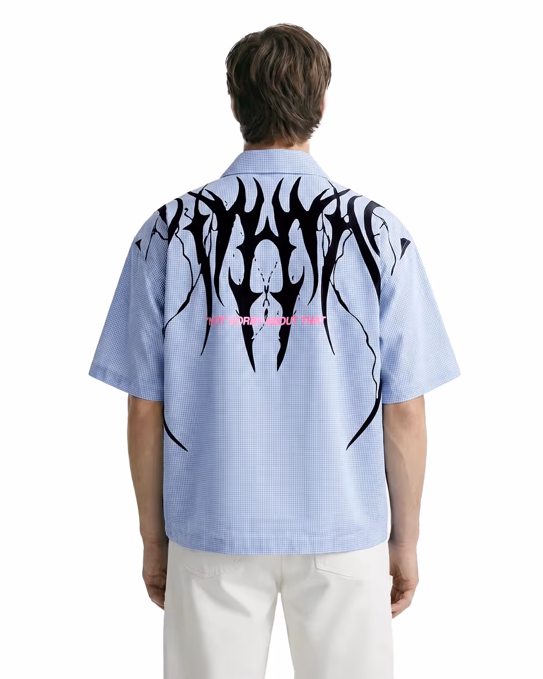 Not Sorry Half Sleeves Checks Shirt image 3