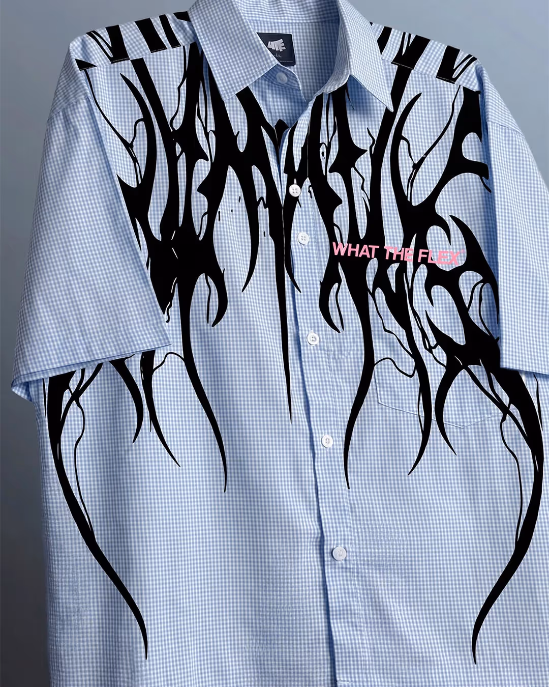 Not Sorry Half Sleeves Checks Shirt image 4