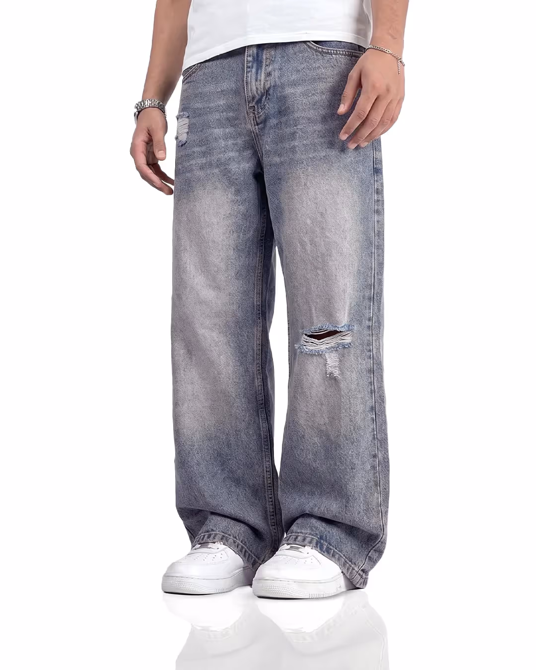 Ocean Fade Baggy Denim Jeans image 1