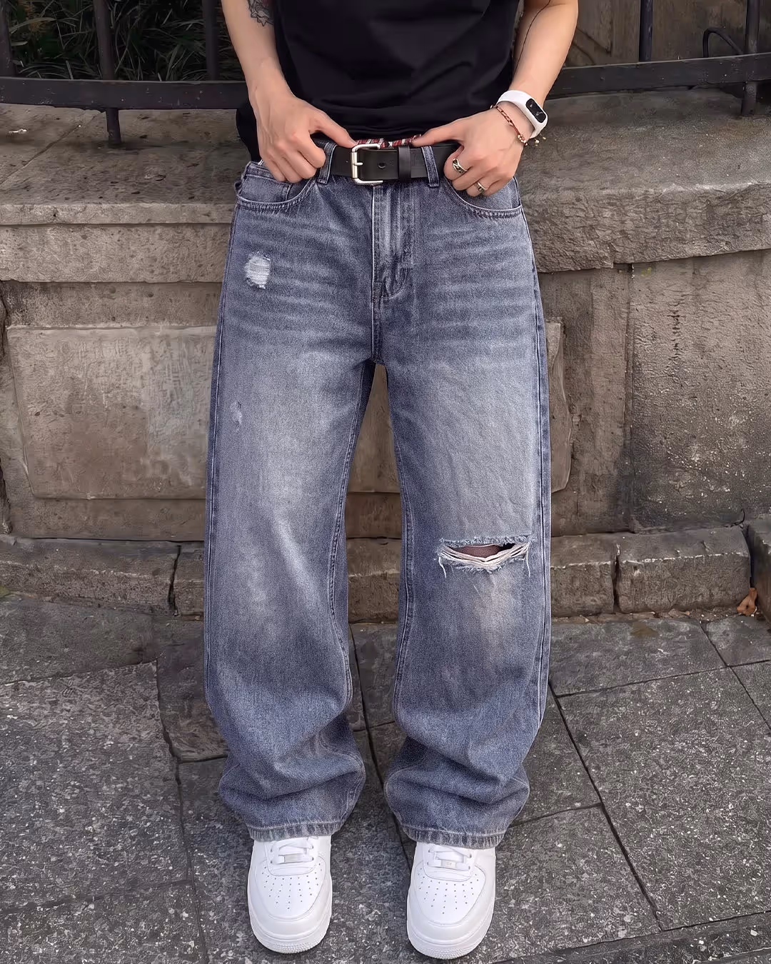 Ocean Fade Baggy Denim Jeans image 6