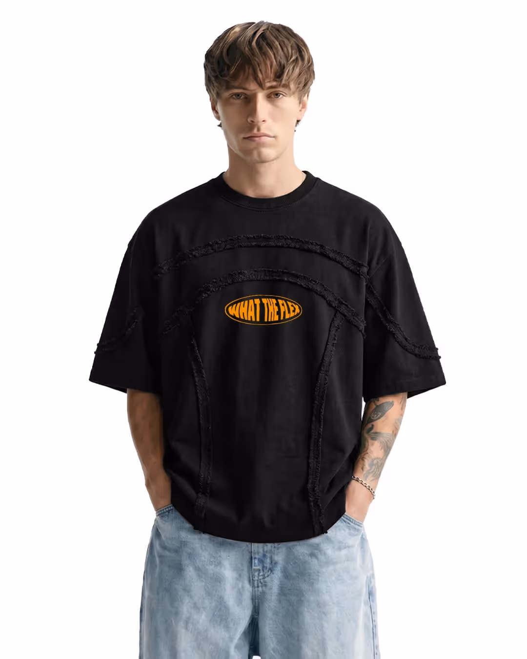 Offset Black Denim T-shirt image 1