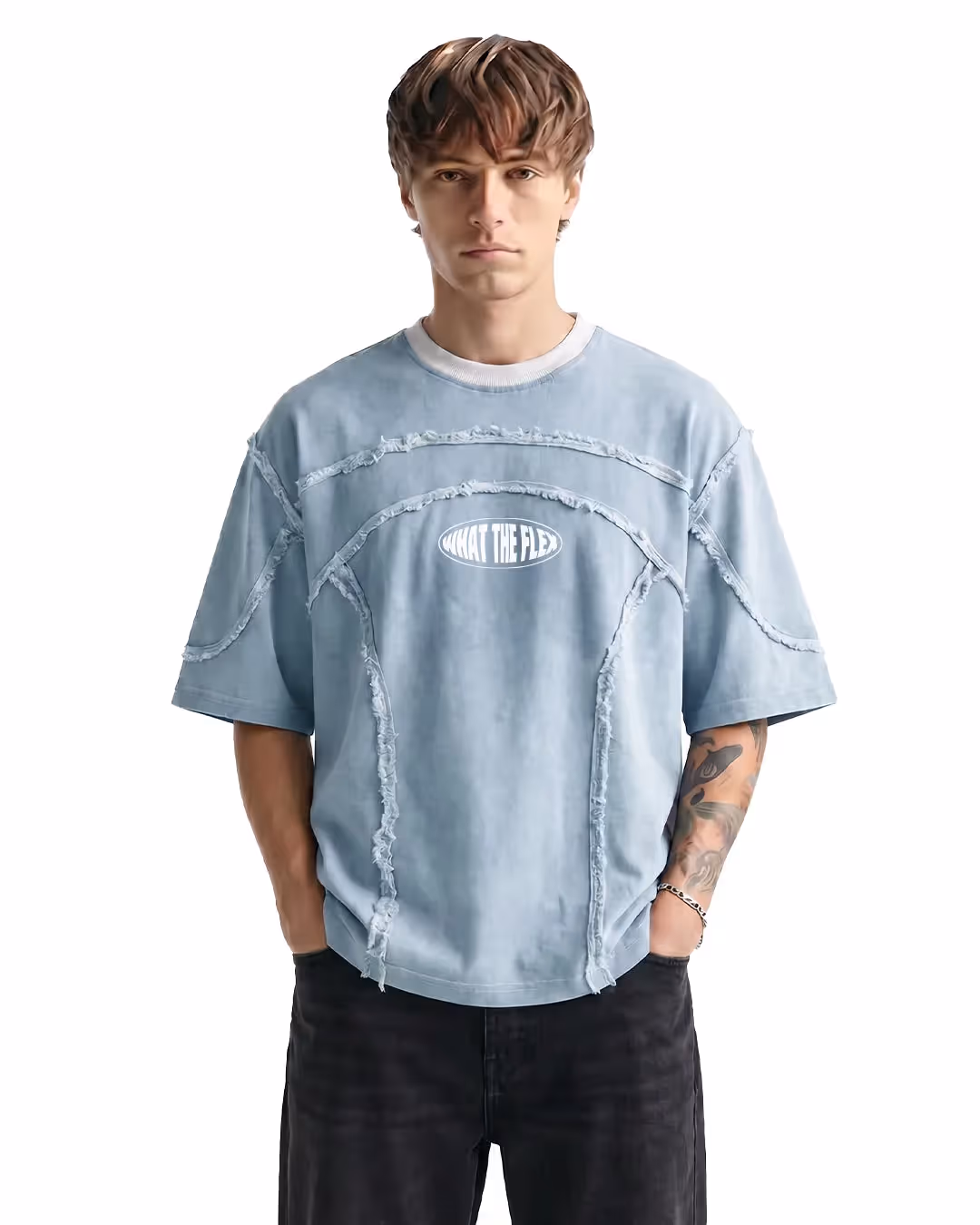 Offset Blue Denim T-shirt image 1
