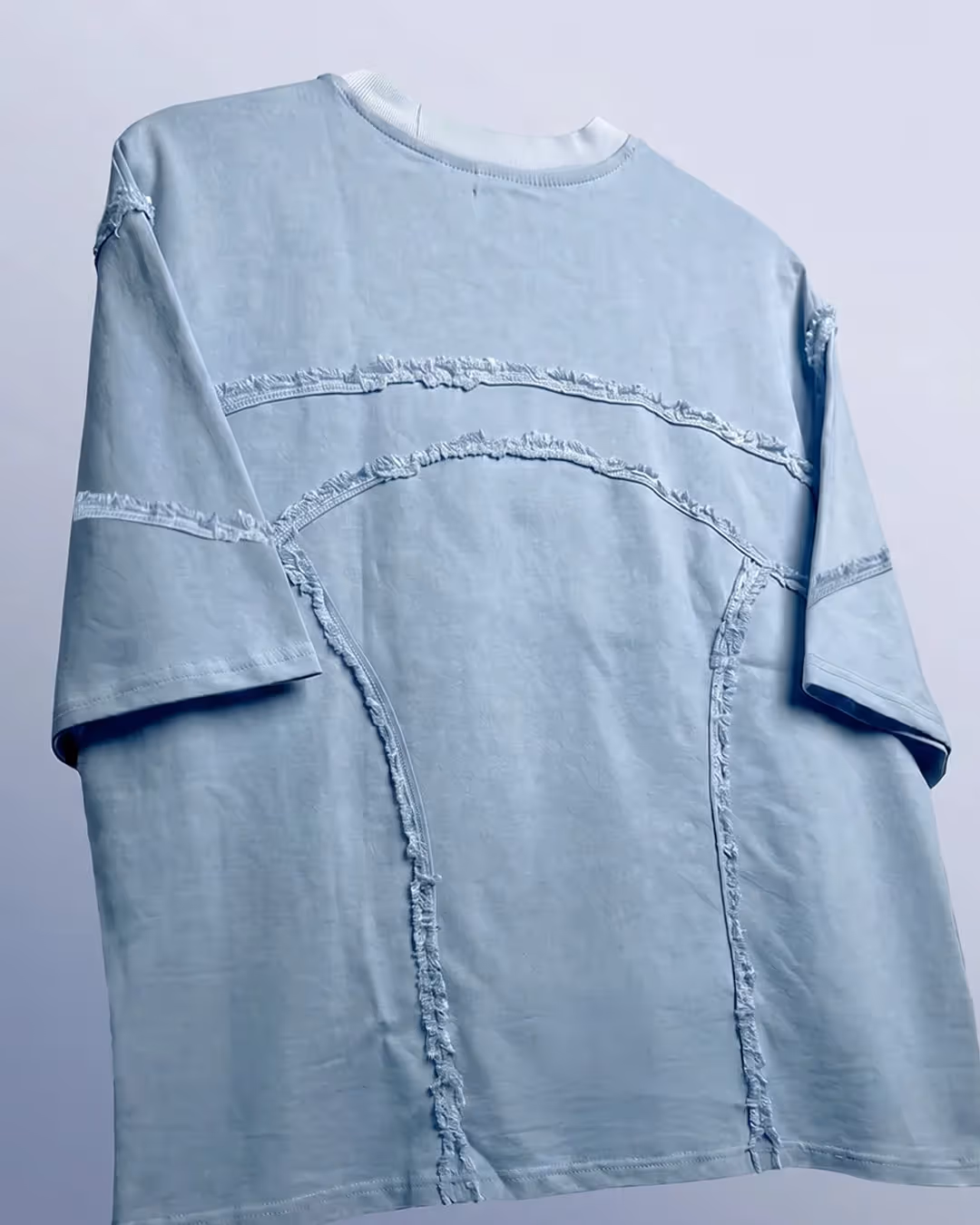 Offset Blue Denim T-shirt  image 5