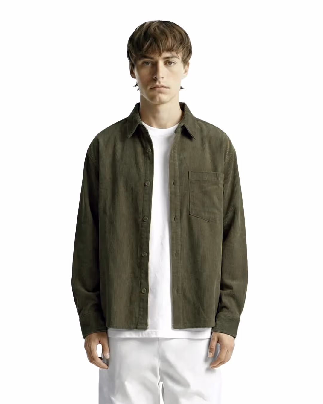 Olive Corduroy Shirt image 3
