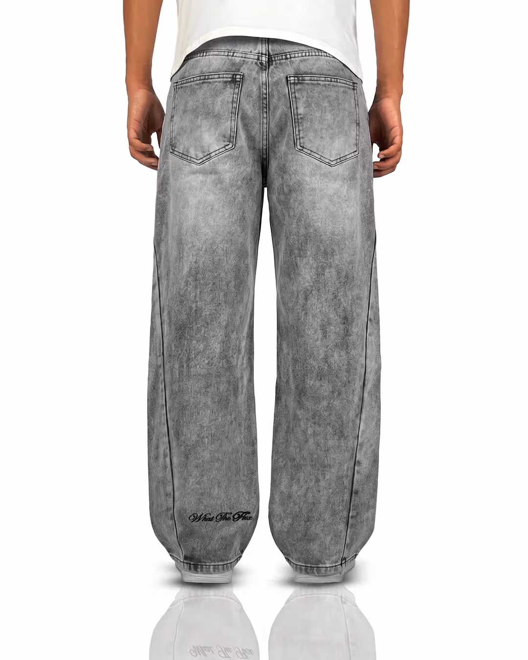 Panel Grey Baggy Jeans image 5