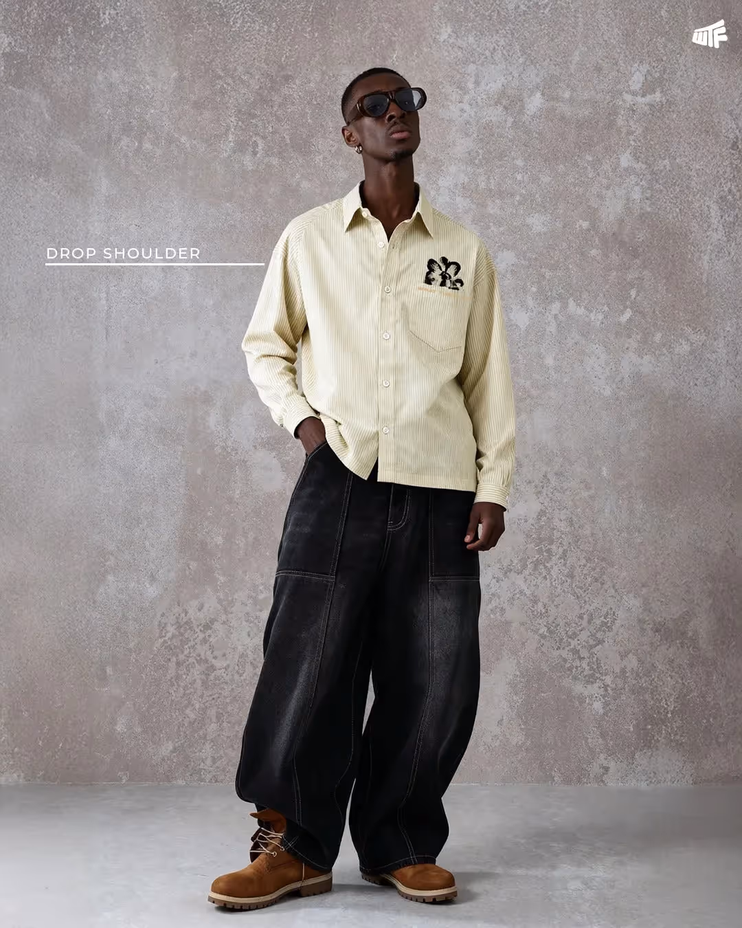 Peace Yellow Striped Shirt image 5