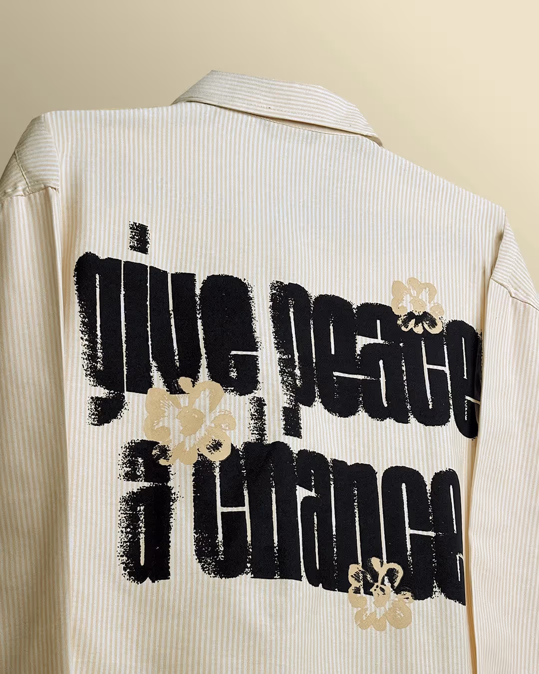 Peace Yellow Striped Shirt image 8