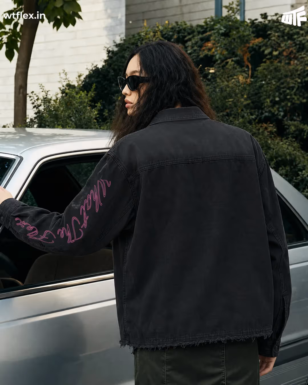 Pink Glitch Denim Shirt image 3