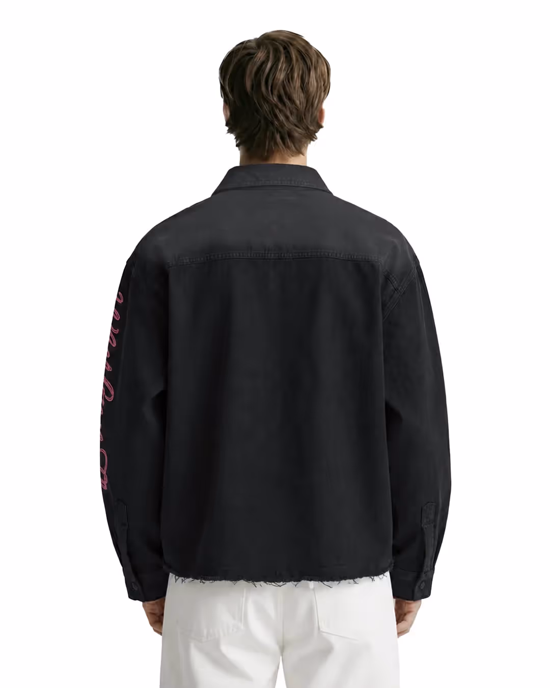 Pink Glitch Denim Shirt image 4