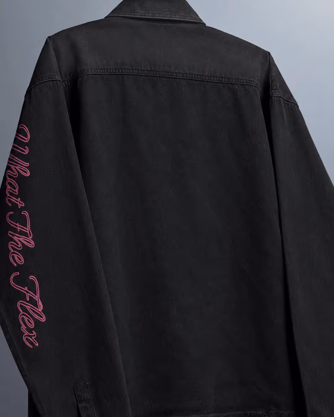 Pink Glitch Denim Shirt image 5