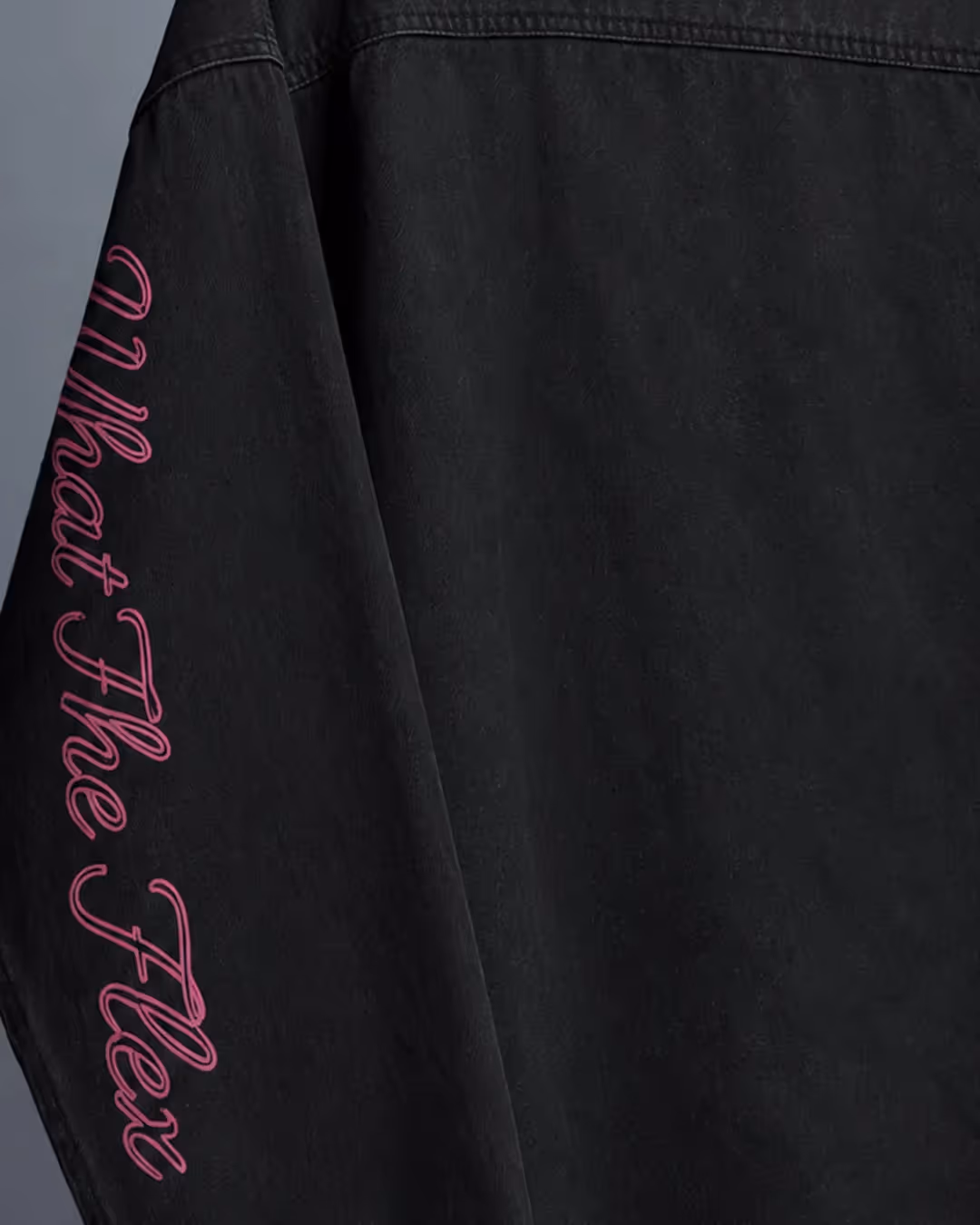 Pink Glitch Denim Shirt image 6