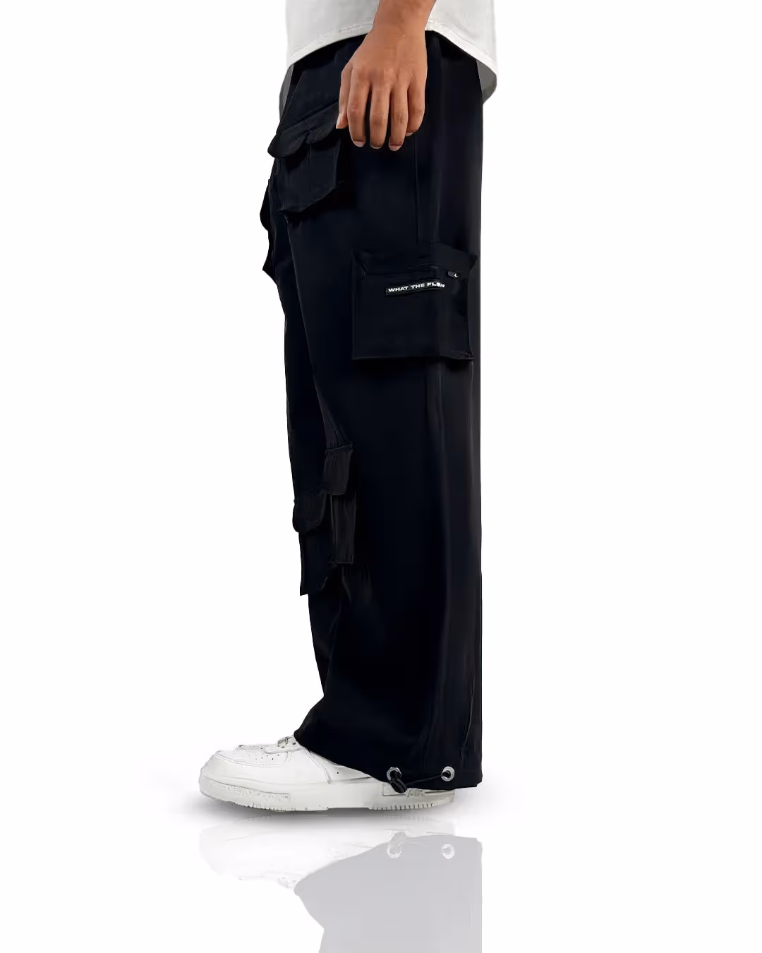 Pocket Talk Black Parachute Pants image 4