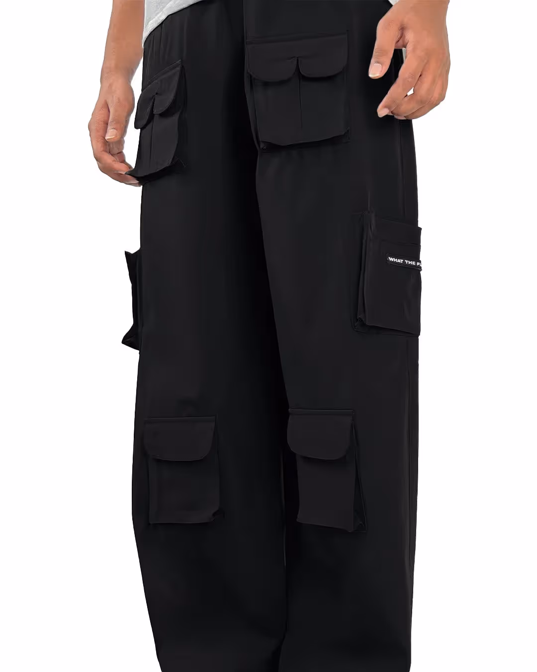 Pocket Talk Black Parachute Pants image 6