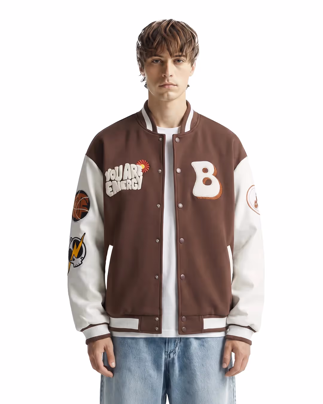 Praise To The Highest Brown Varsity Jacket image 1