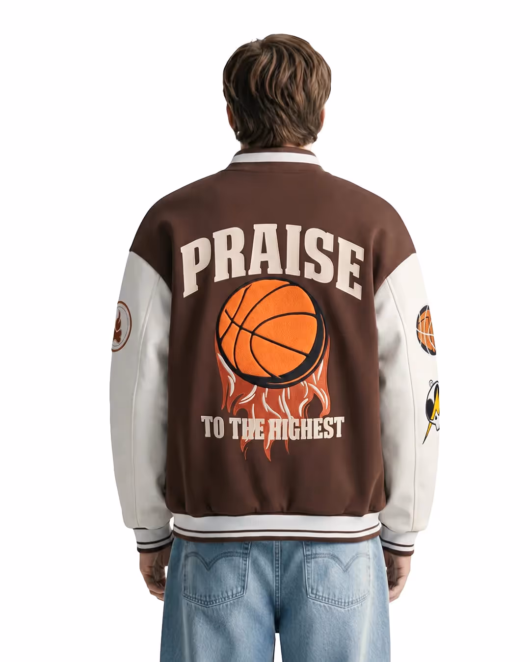 Praise To The Highest Brown Varsity Jacket  image 3