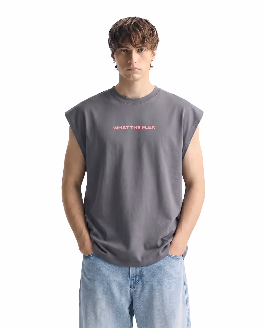 Provider Grey Cotton Boxy Vest image 1