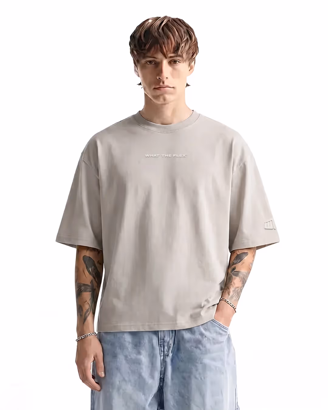 Raw Beige Boxy-Fit T-Shirt image 1