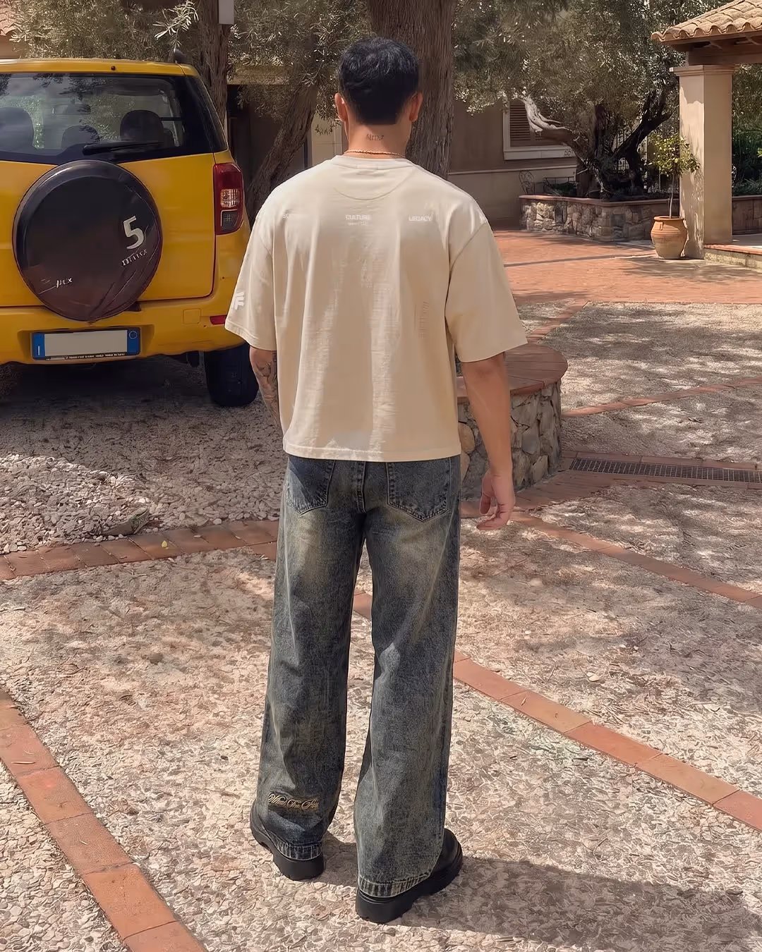 Raw Beige Boxy-Fit T-Shirt  image 6