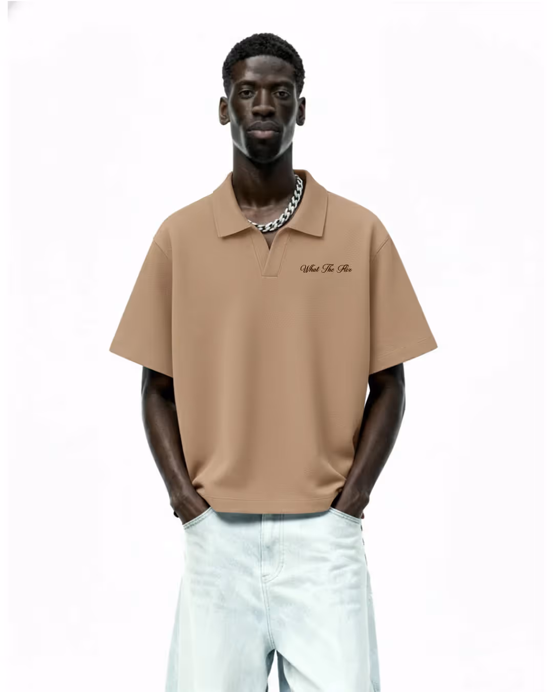 Raw Beige Polo T-Shirt image 1