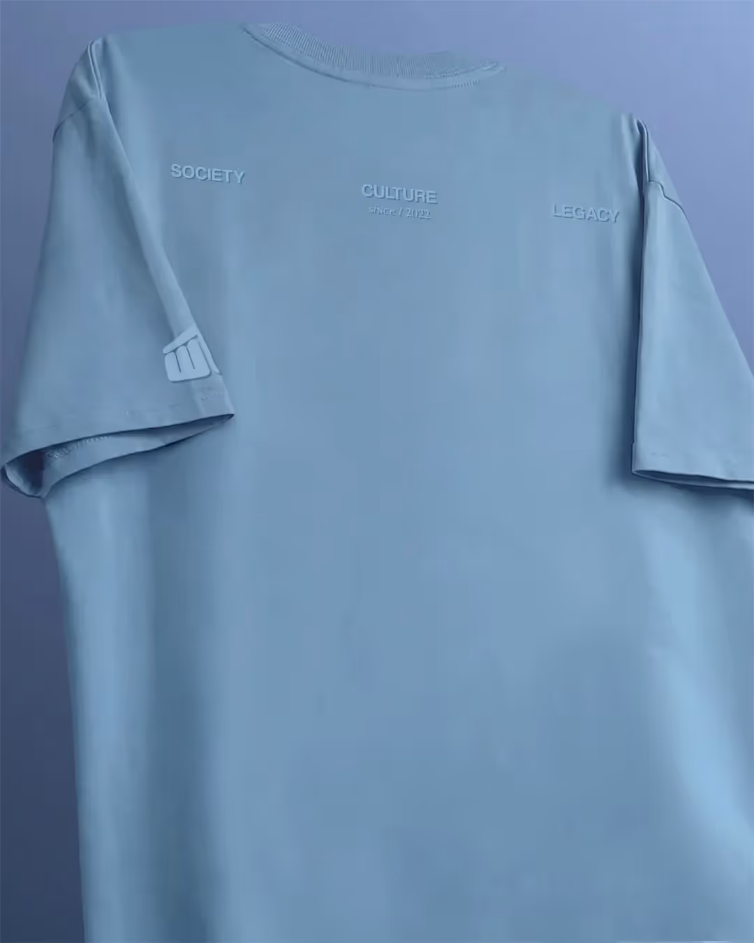 Raw Light Blue Boxy-Fit T-Shirt image 3
