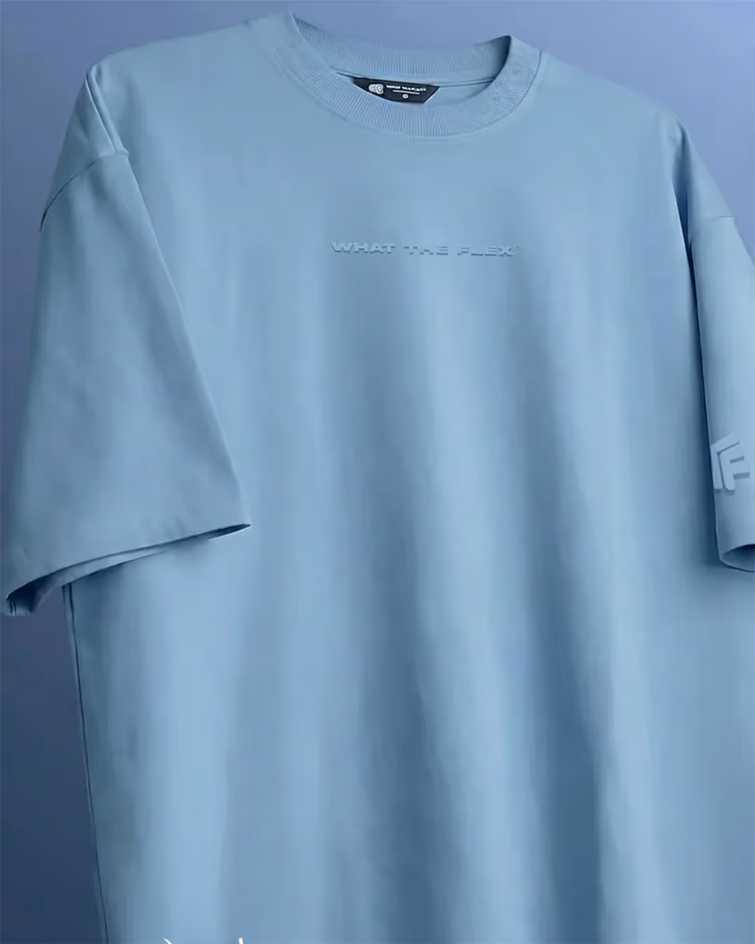 Raw Light Blue Boxy-Fit T-Shirt image 5