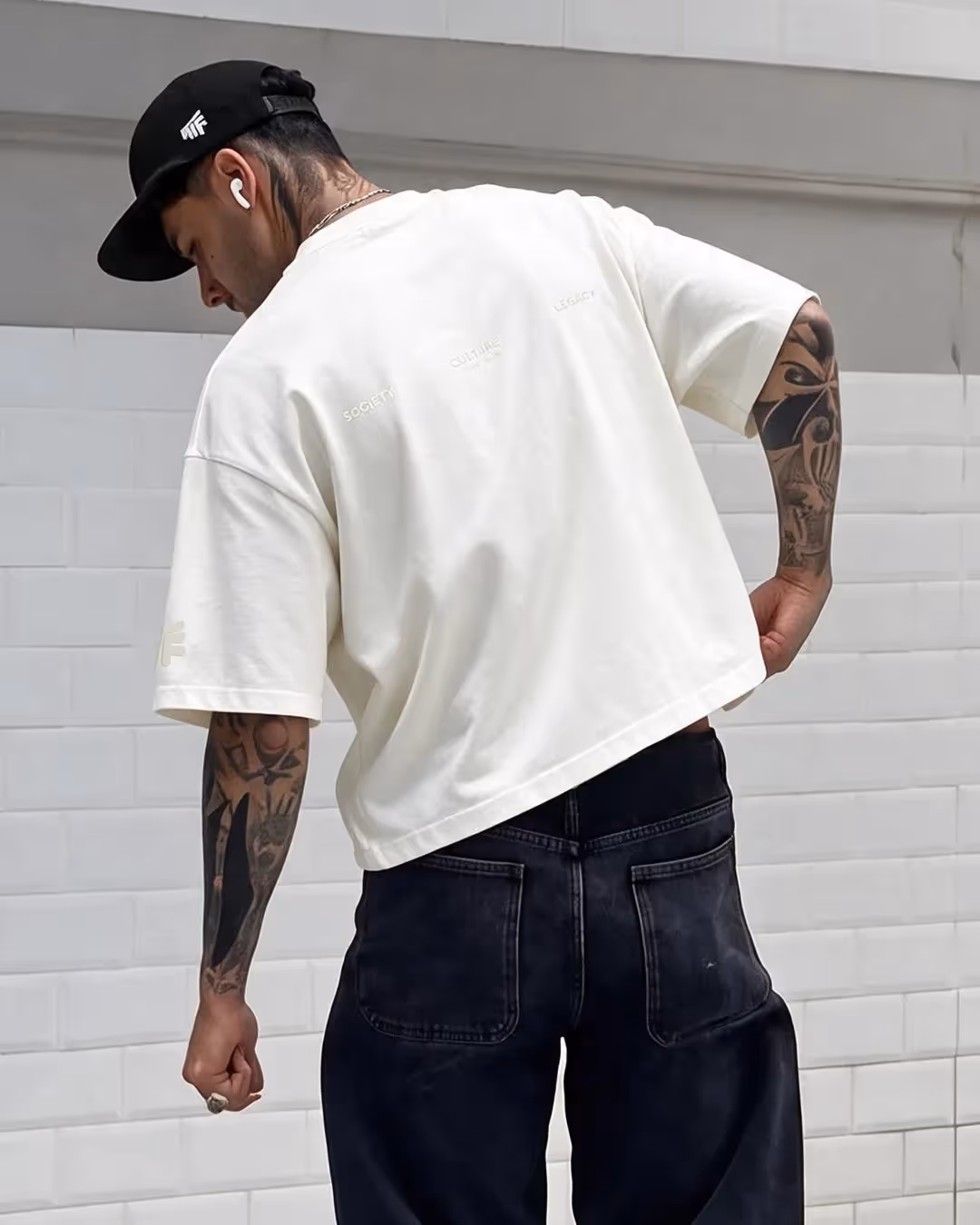 Raw Off White Boxy-Fit T-Shirt image 4