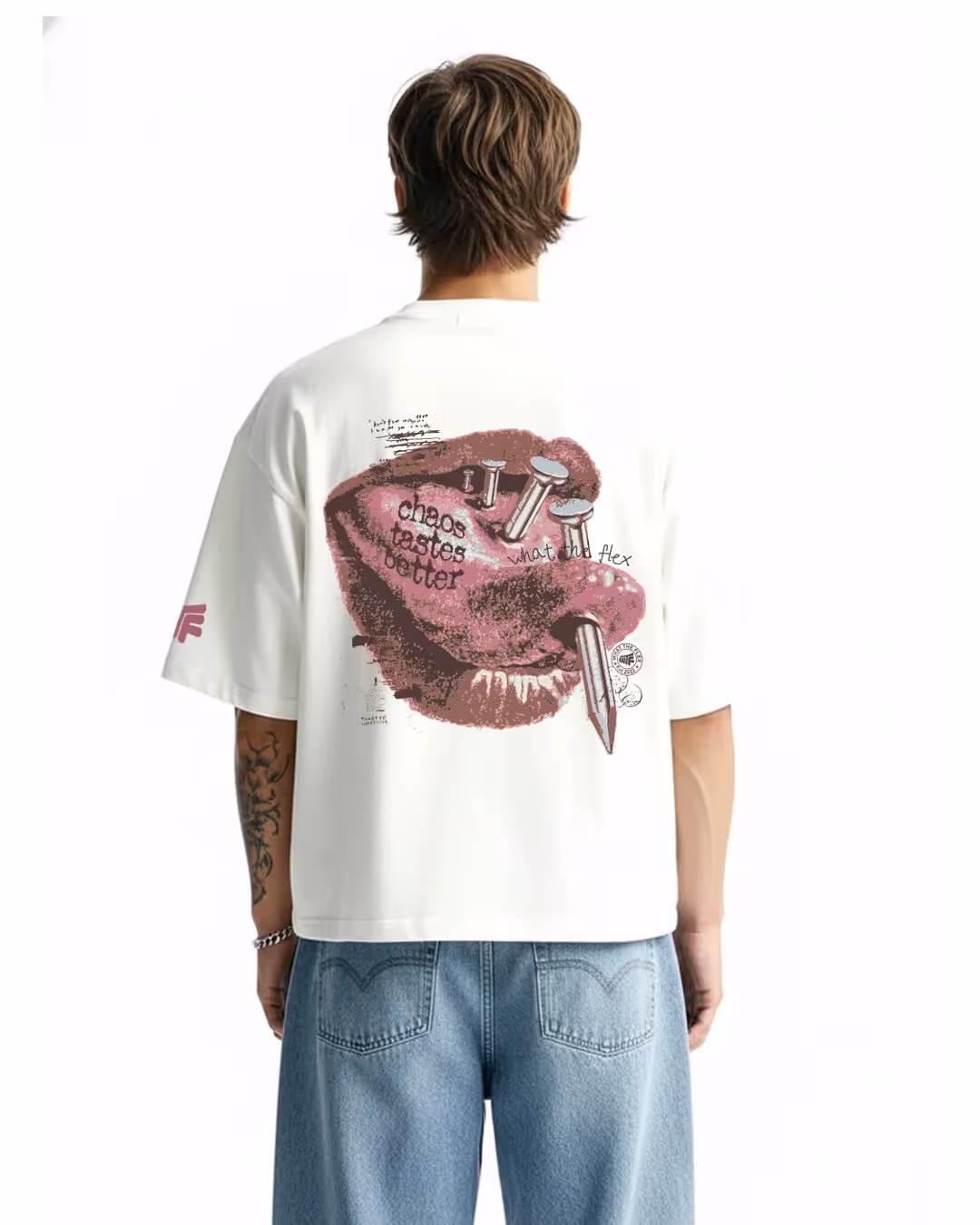 Riot Off White Boxy-Fit T-shirt image 1
