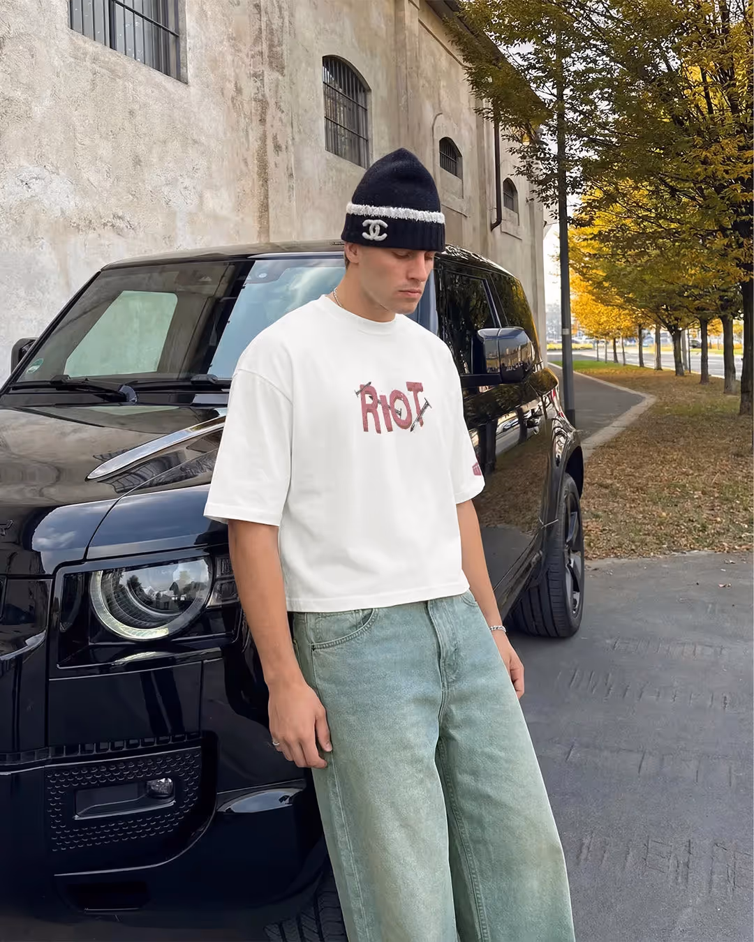 Riot Off White Boxy-Fit T-shirt  image 6
