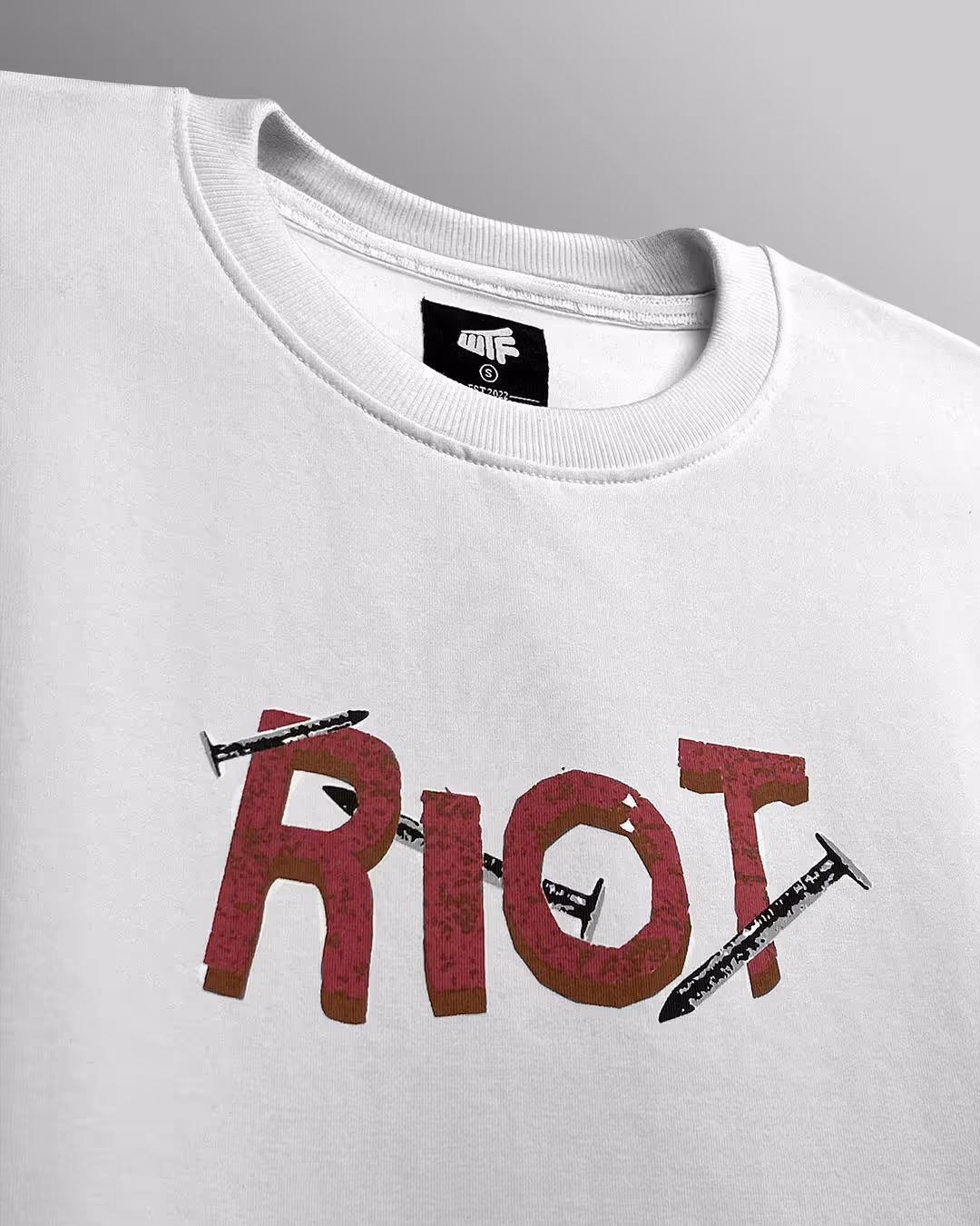 Riot Off White Boxy-Fit T-shirt  image 9