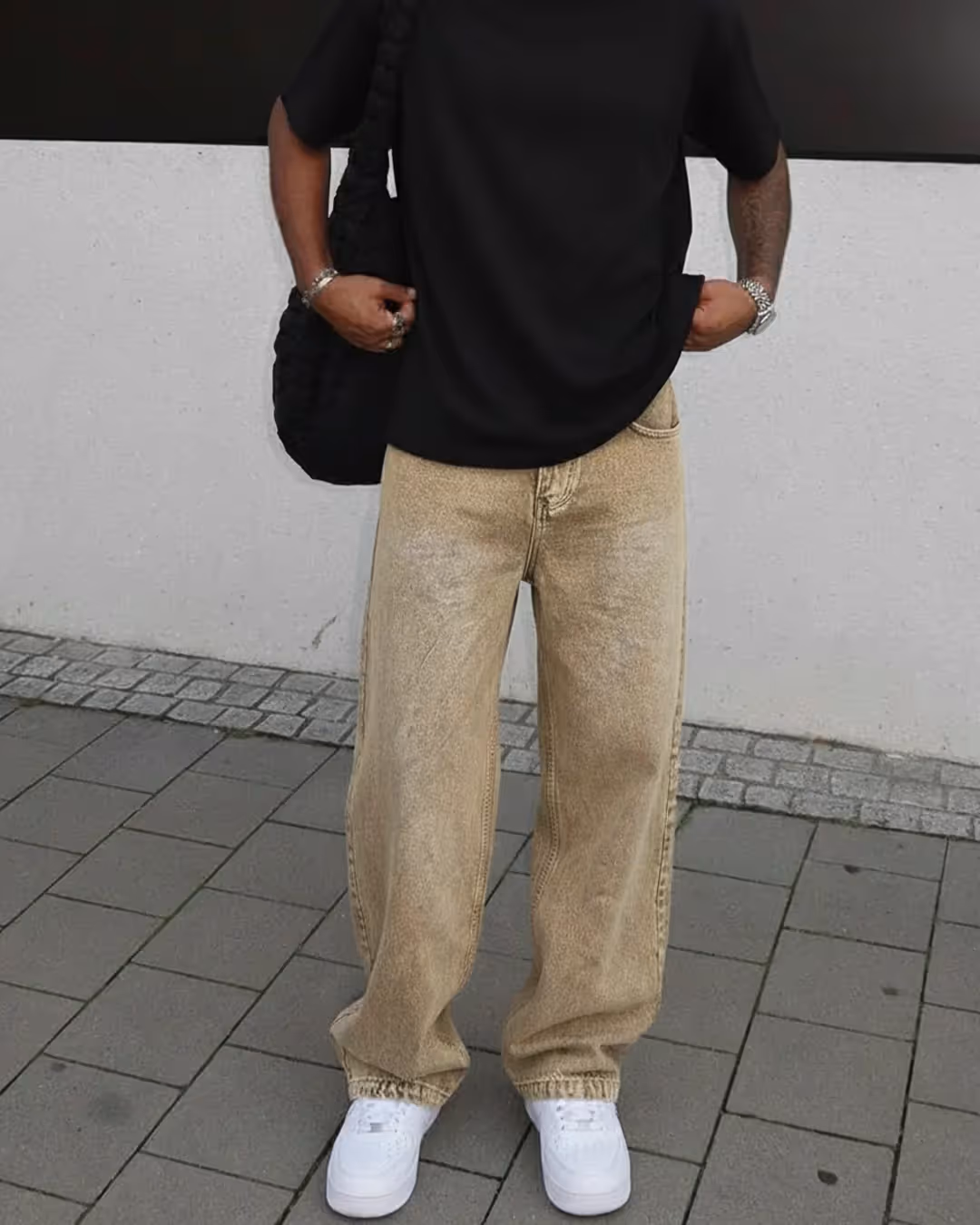 Rust Olive Baggy Jeans image 5