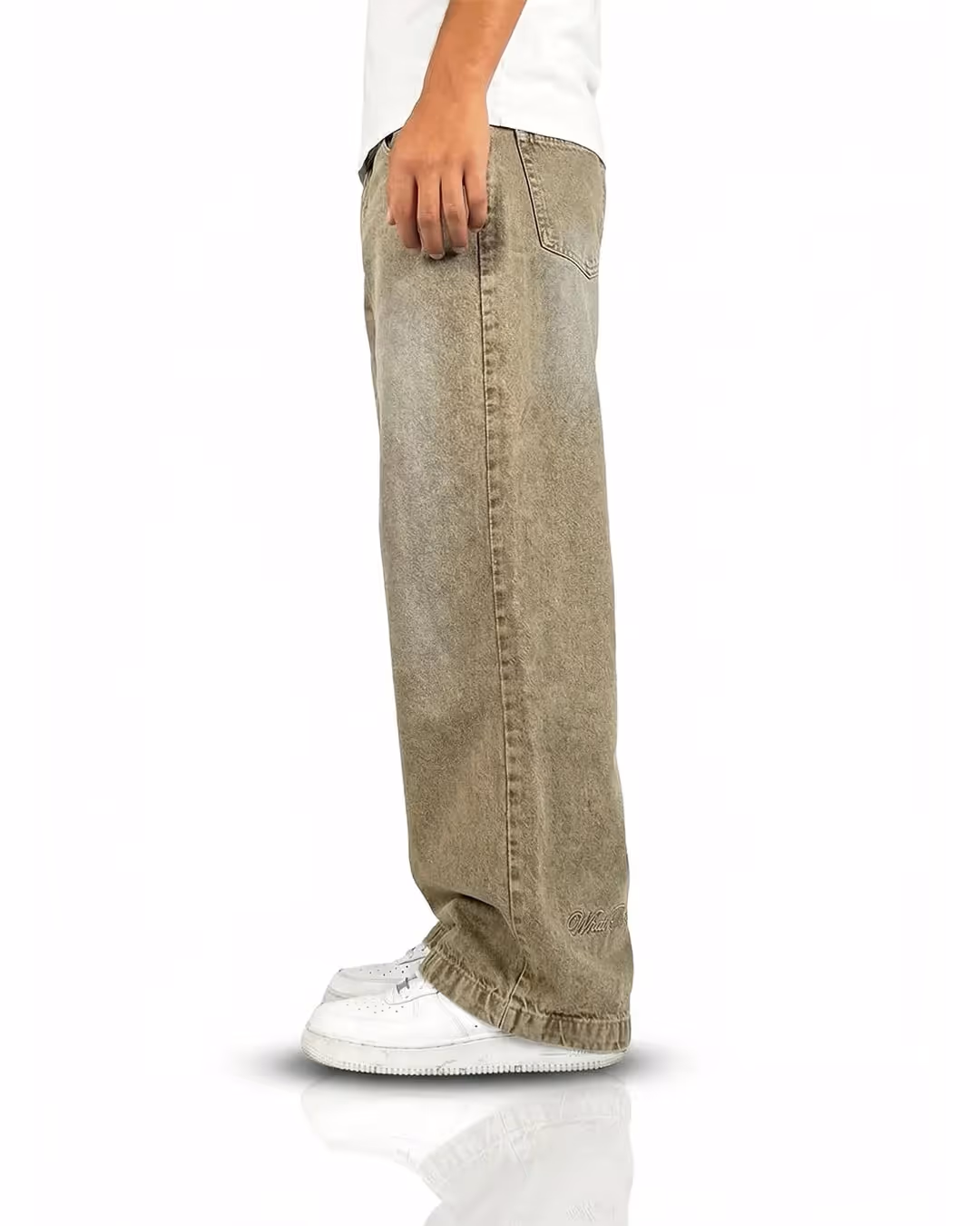 Rust Olive Baggy Jeans image 6