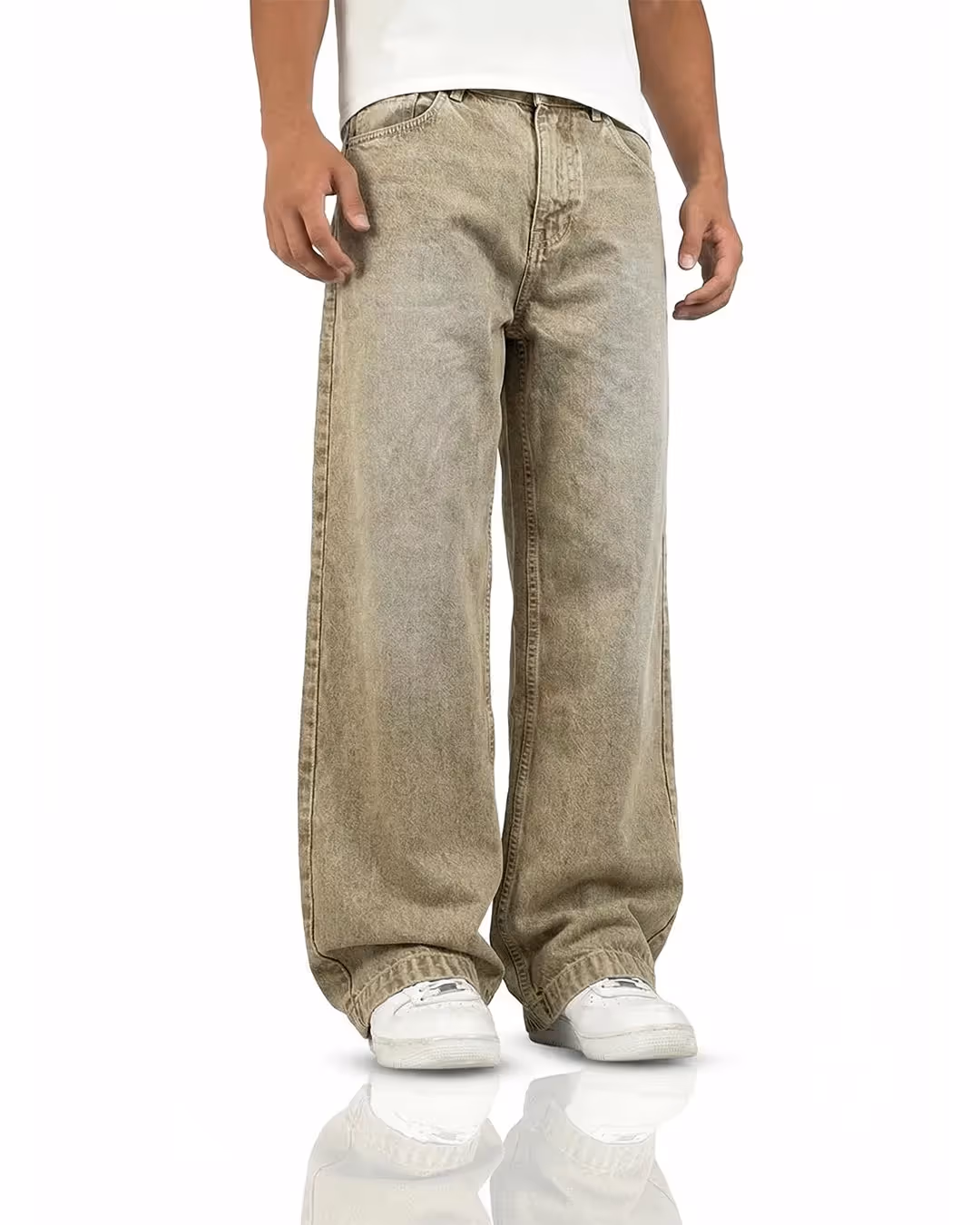 Rust Olive Baggy Jeans image 7