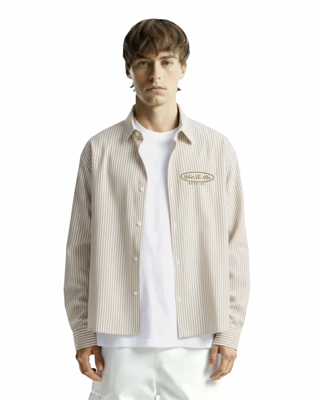Self Love Club Yellow & White Full Sleeves Striped Shirt image 3