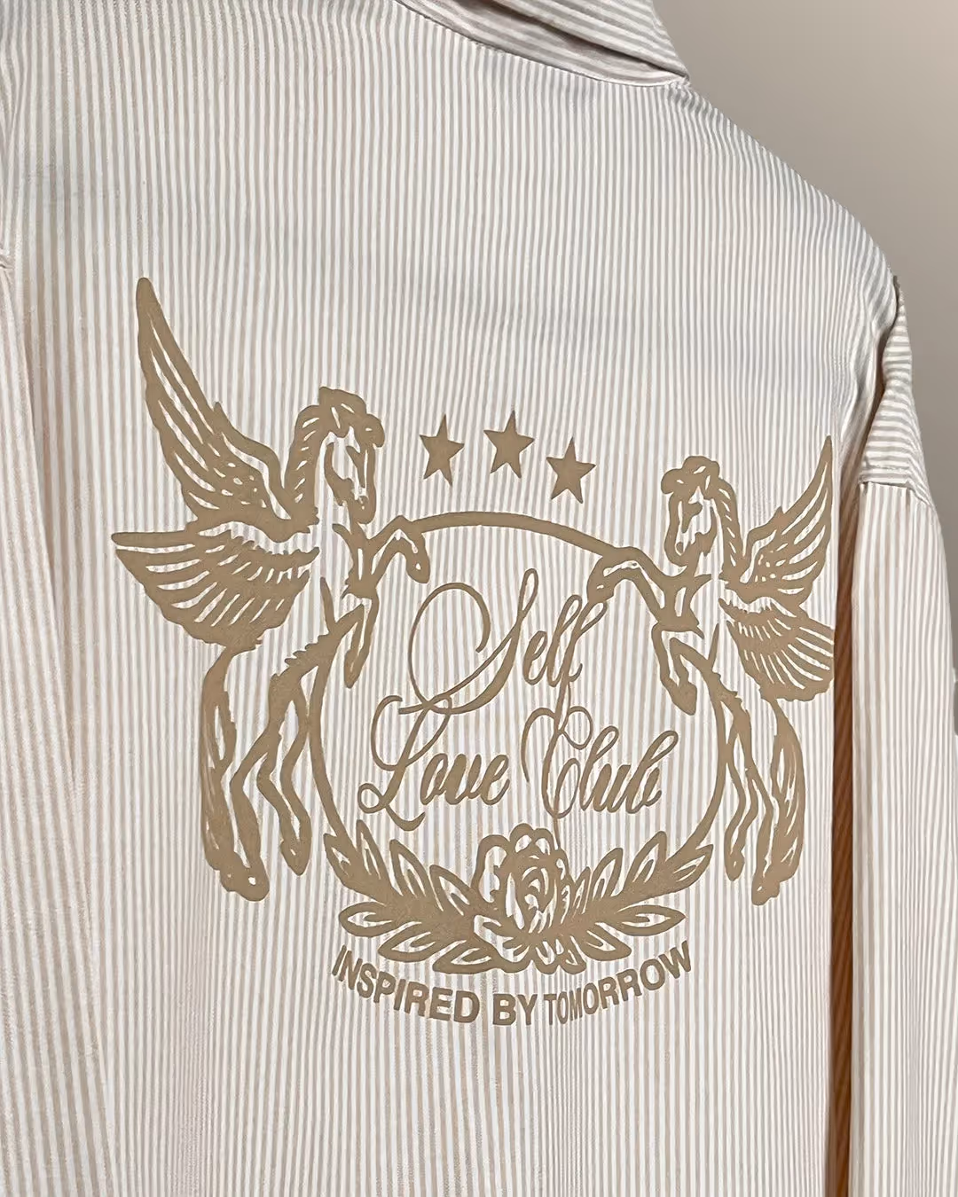 Self Love Club Yellow & White Full Sleeves Striped Shirt image 8
