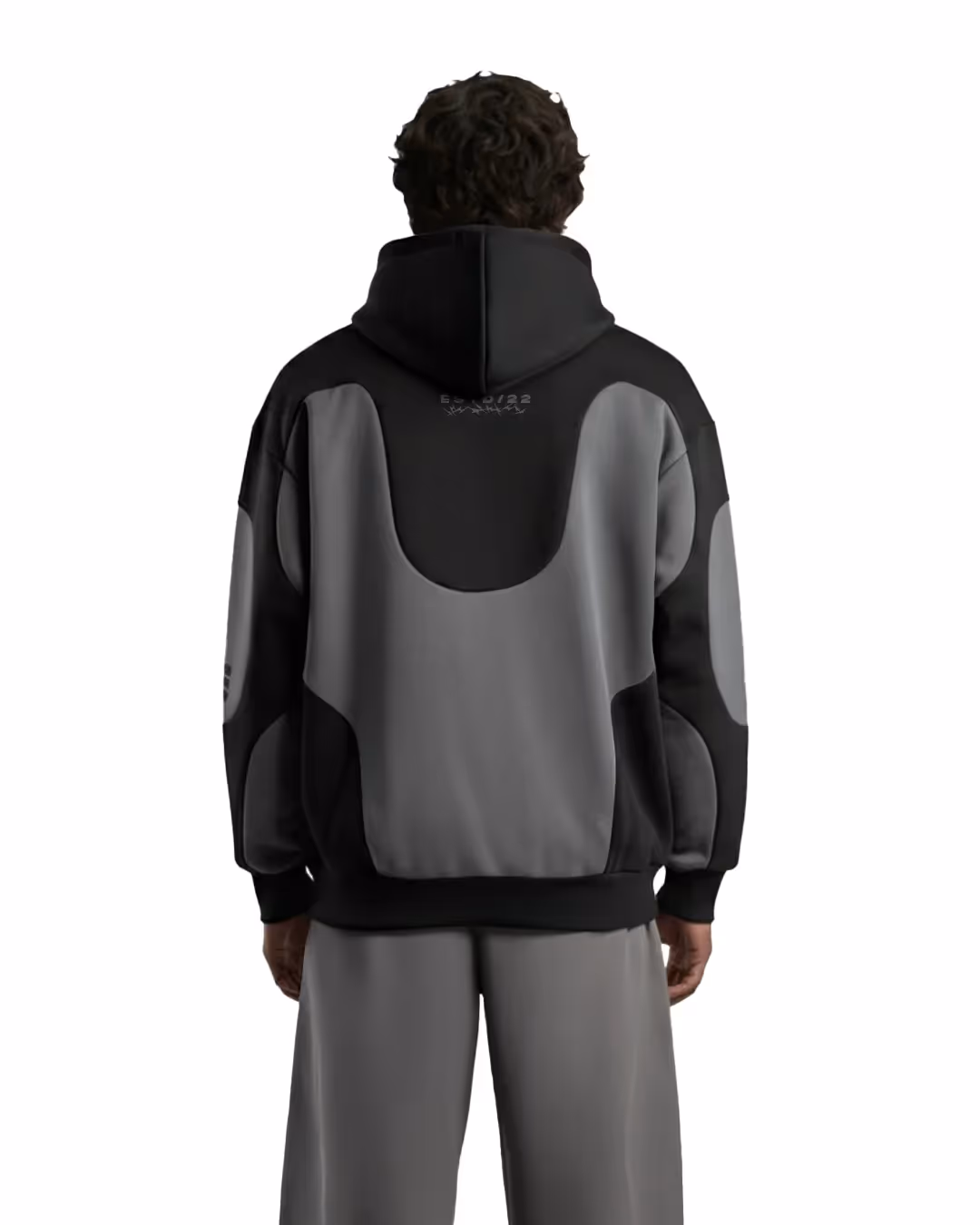 Shadow Grey Panel Oversized Hoodie image 2