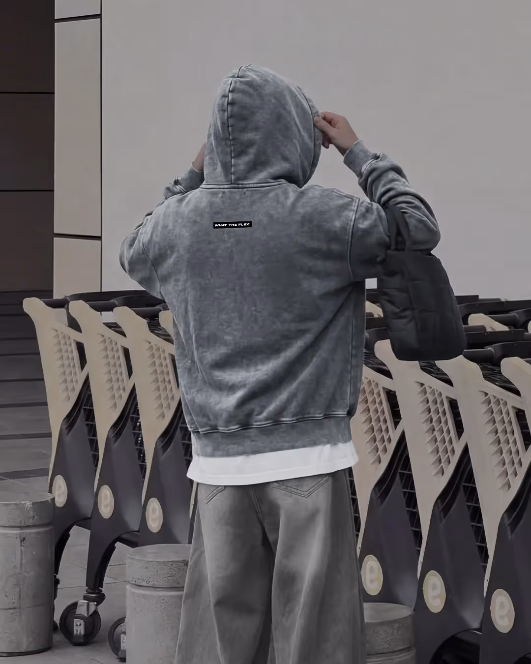 Smoke Grey Zipper Hoodie  image 10