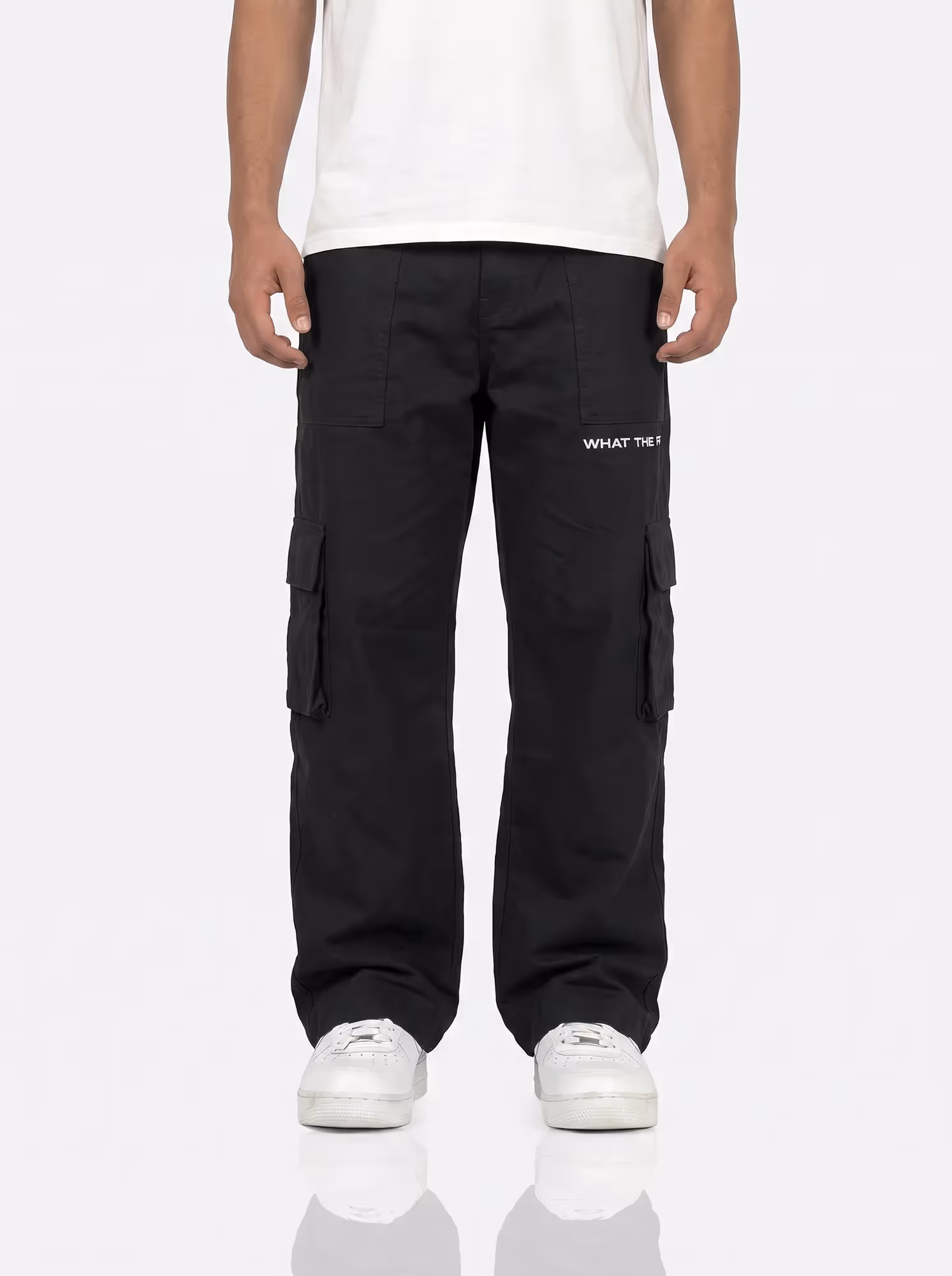 Solid Black Unisex Cargo image 2