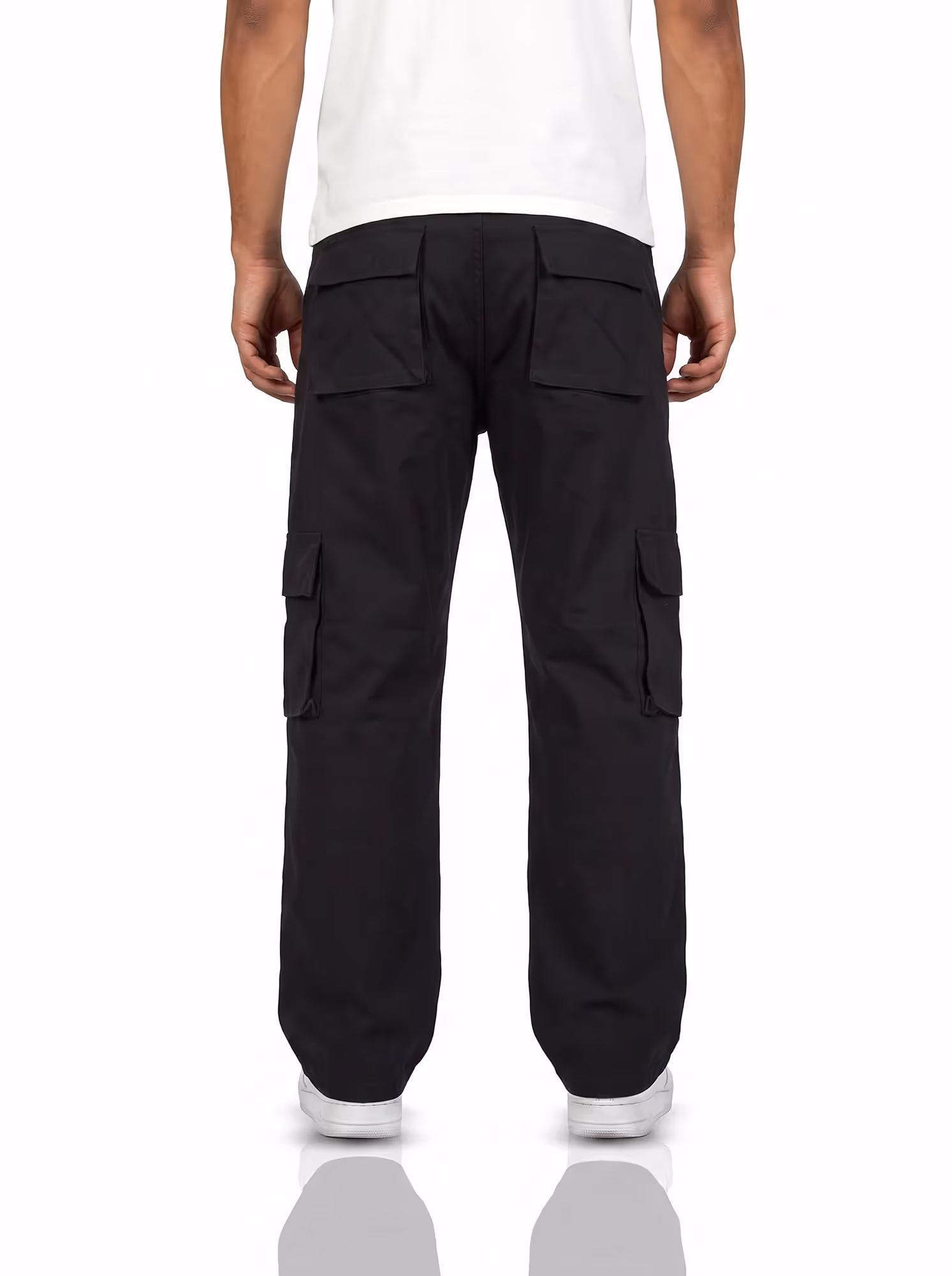 Solid Black Unisex Cargo image 3