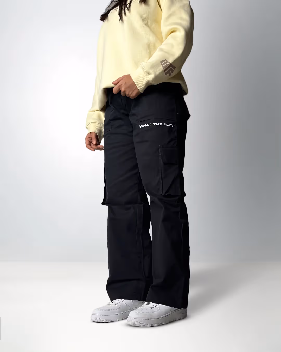 Solid Black Unisex Cargo image 4