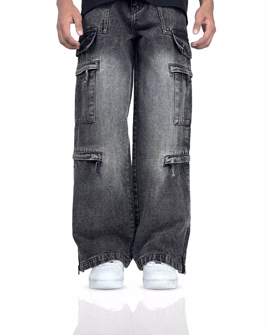 Stash Pocket Cargo Baggy Jeans  image 2