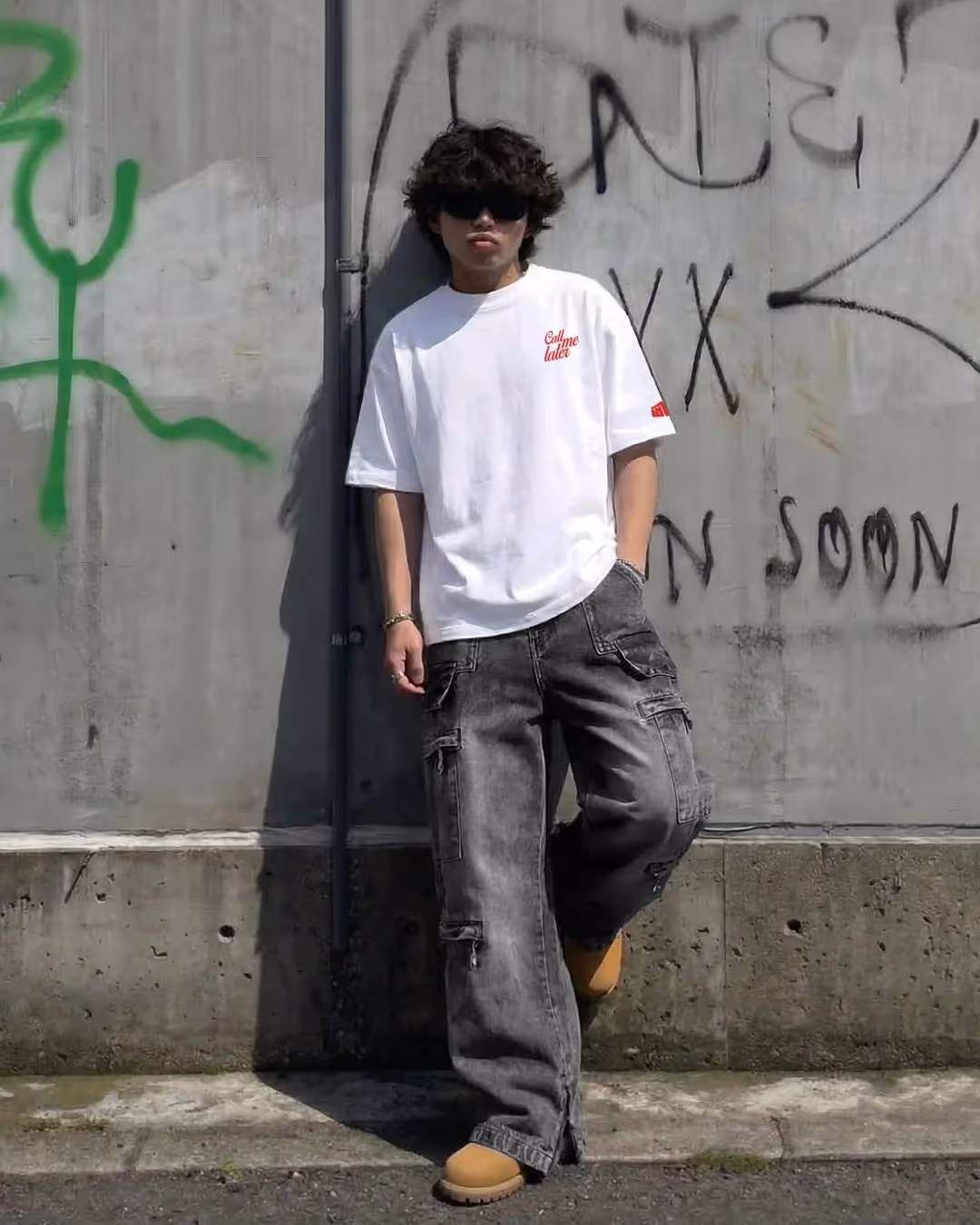 Stash Pocket Cargo Baggy Jeans  image 3