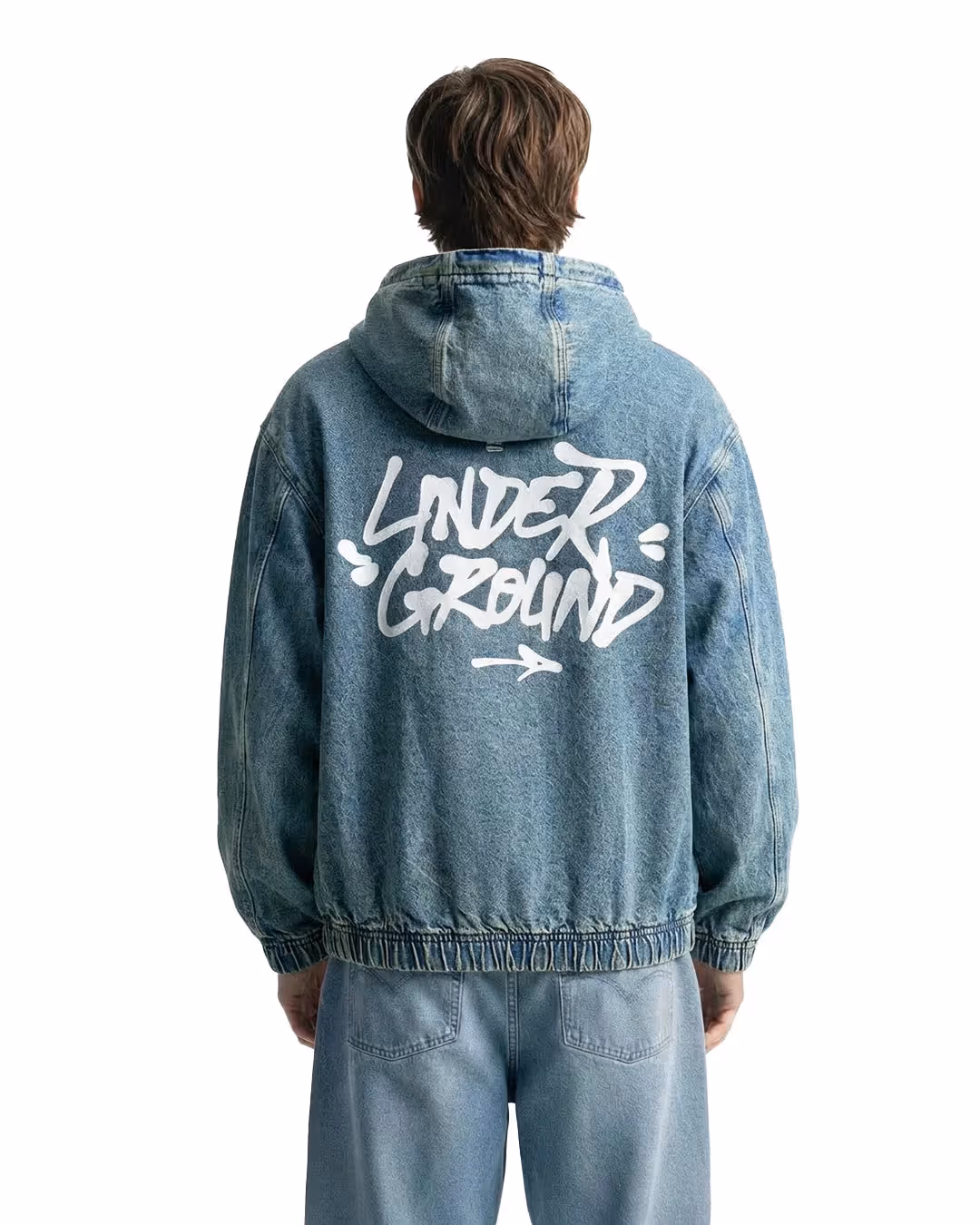 Street Blue Denim Hoodie image 1