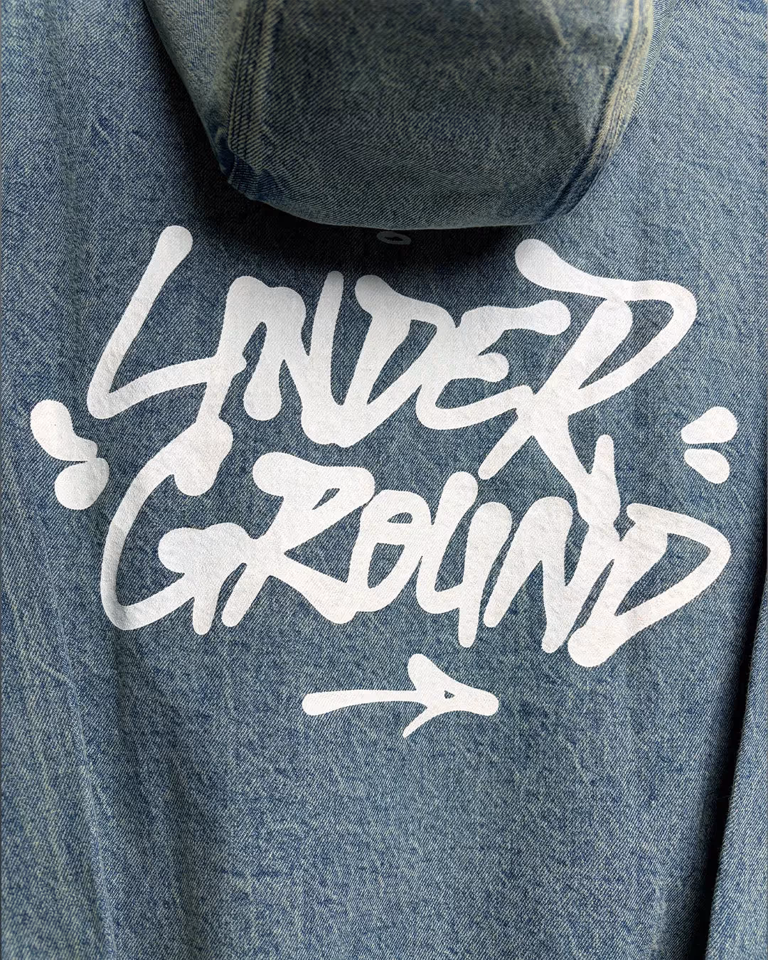 Street Blue Denim Hoodie image 6