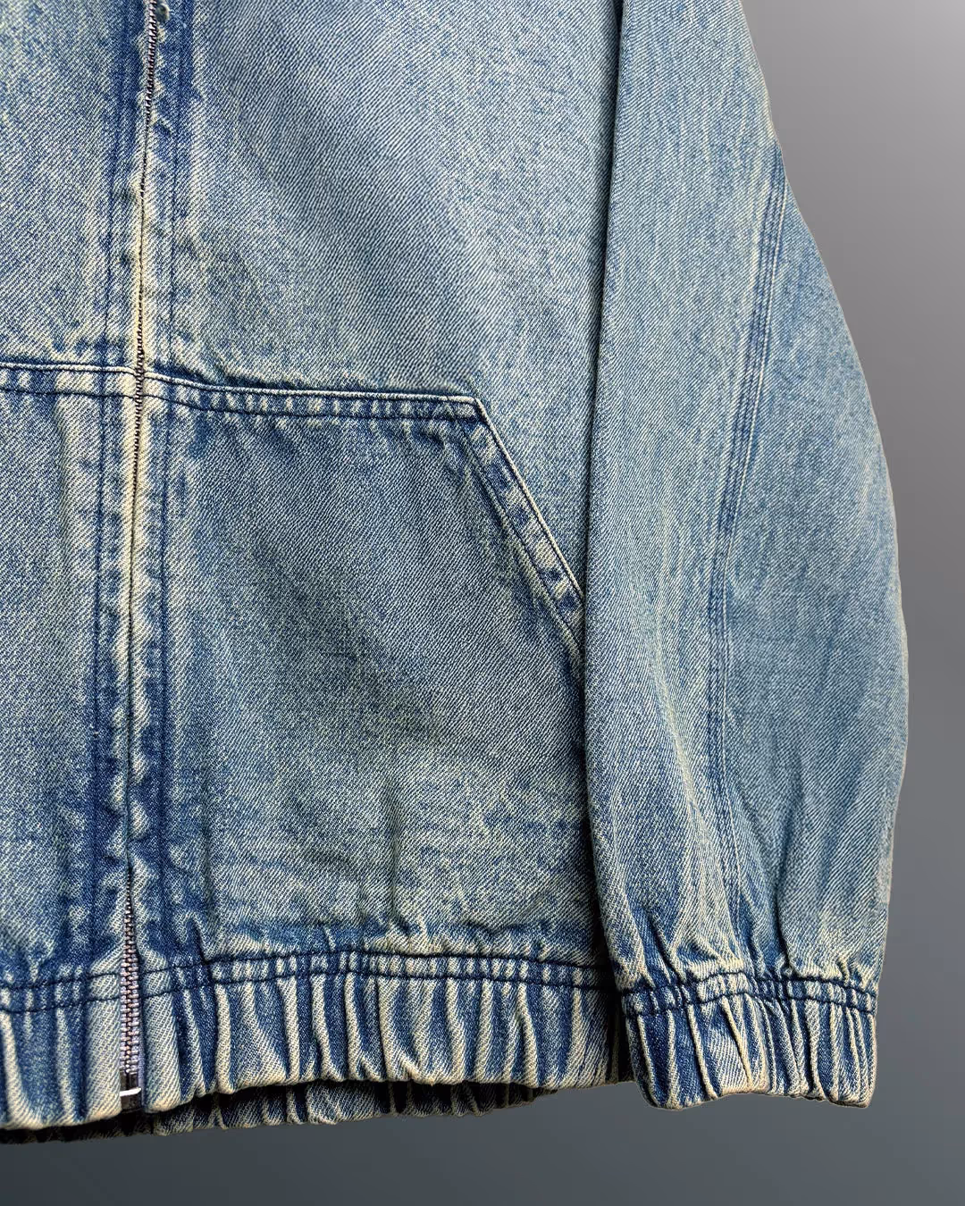 Street Blue Denim Hoodie image 7