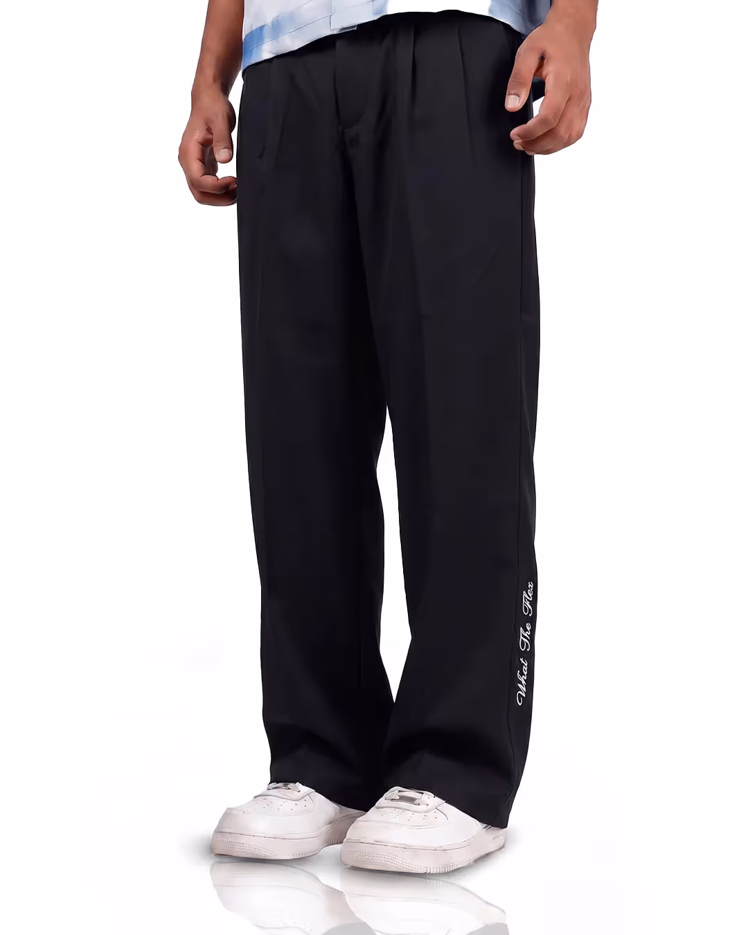 Structured Black Korean Pants image 1